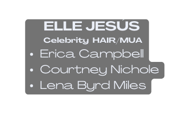 ELLE JESÚS Celebrity HAIR MUA Erica Campbell Courtney Nichole Lena Byrd Miles